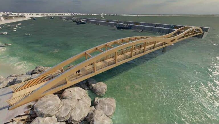 Una gran pasarela de 150 metros sobre el Antas unirá Puerto Rey y Pueblo Laguna