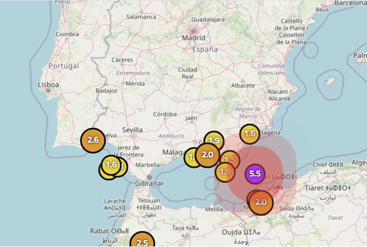 Un terremoto de 5,5 grados bajo las aguas de Níjar se percibe con claridad en los pueblos del Levante