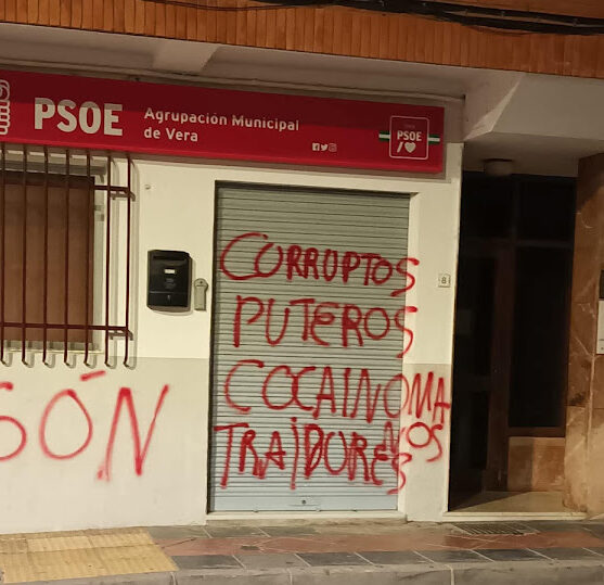 El vicesecretario de Hacienda del PP condena el nuevo ataque a la sede del PSOE de Vera