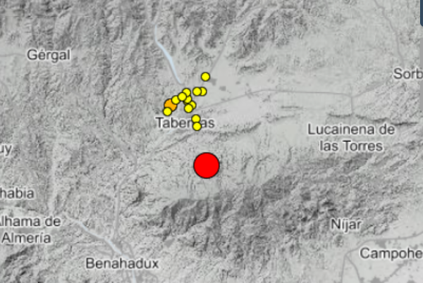 El Levante y el Almanzora sacudidos por el terremoto de Tabernas, de magnitud 4,3