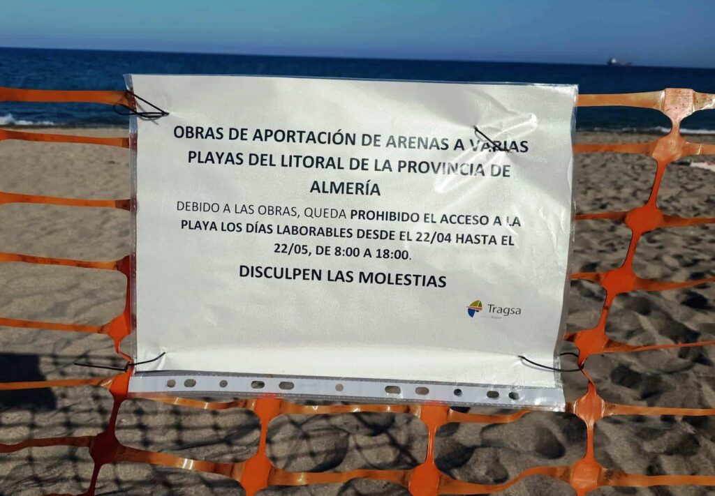 Con la nueva rehabilitación de las playas de Vera, el coste en arena supera el valor de los espigones pendientes