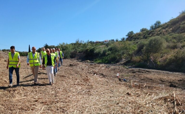 La rambla de la Zambra en Huércal Overa se limpia de residuos y cañas invasoras
