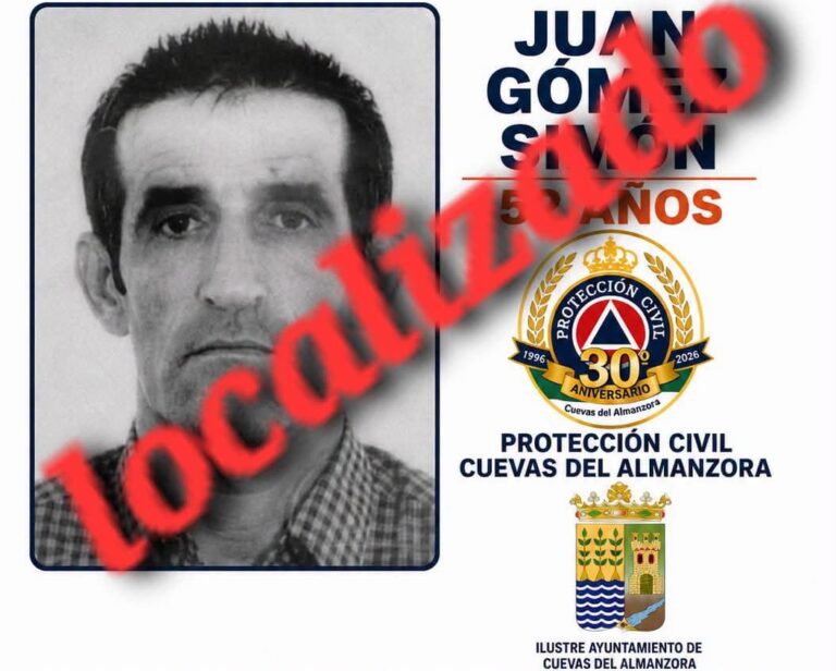 Hallado sin vida en Alhanchete (Cuevas del Almanzora) el hombre de 52 años desaparecido el pasado jueves
