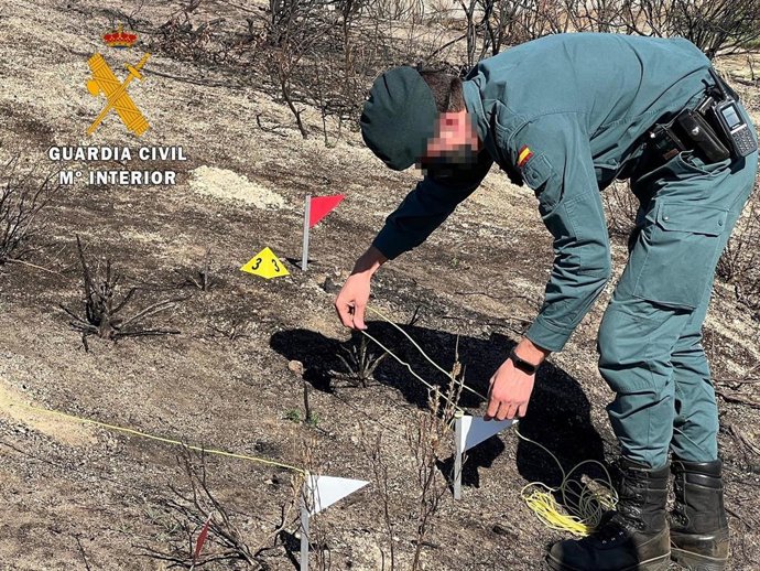 La Guardia Civil ha iniciado un procedimiento penal por el incendio de Los Gallardos