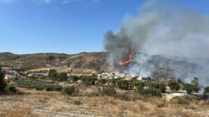 Un grave incendio en la barriada de Almocaizar en Los Gallardos obliga a evacuar a los vecinos Un grave incendio en la barriada de Almocaizar en Los Gallardos obliga a evacuar a los vecinos